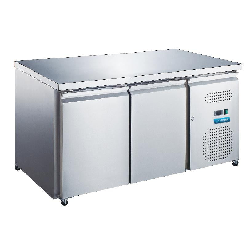 Maestro CR1360FT TWO DOOR FLAT TOP COUNTER FRIDGE