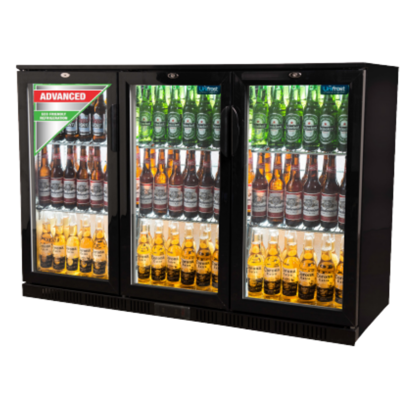 Maestro BC30HBE Three Door Hinged Back Bar Cooler