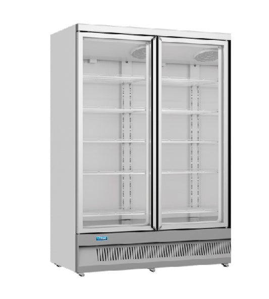 Maestro HVF2 2 DOOR HINGED DISPLAY FREEZER 1253*760*2003 5 SHELVES PER DOOR